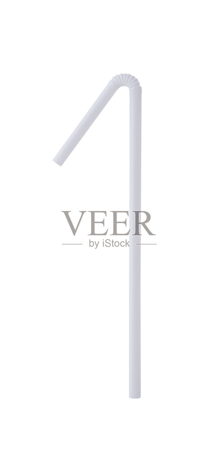 白色塑料吸管孤立在白色背景上照片摄影图片