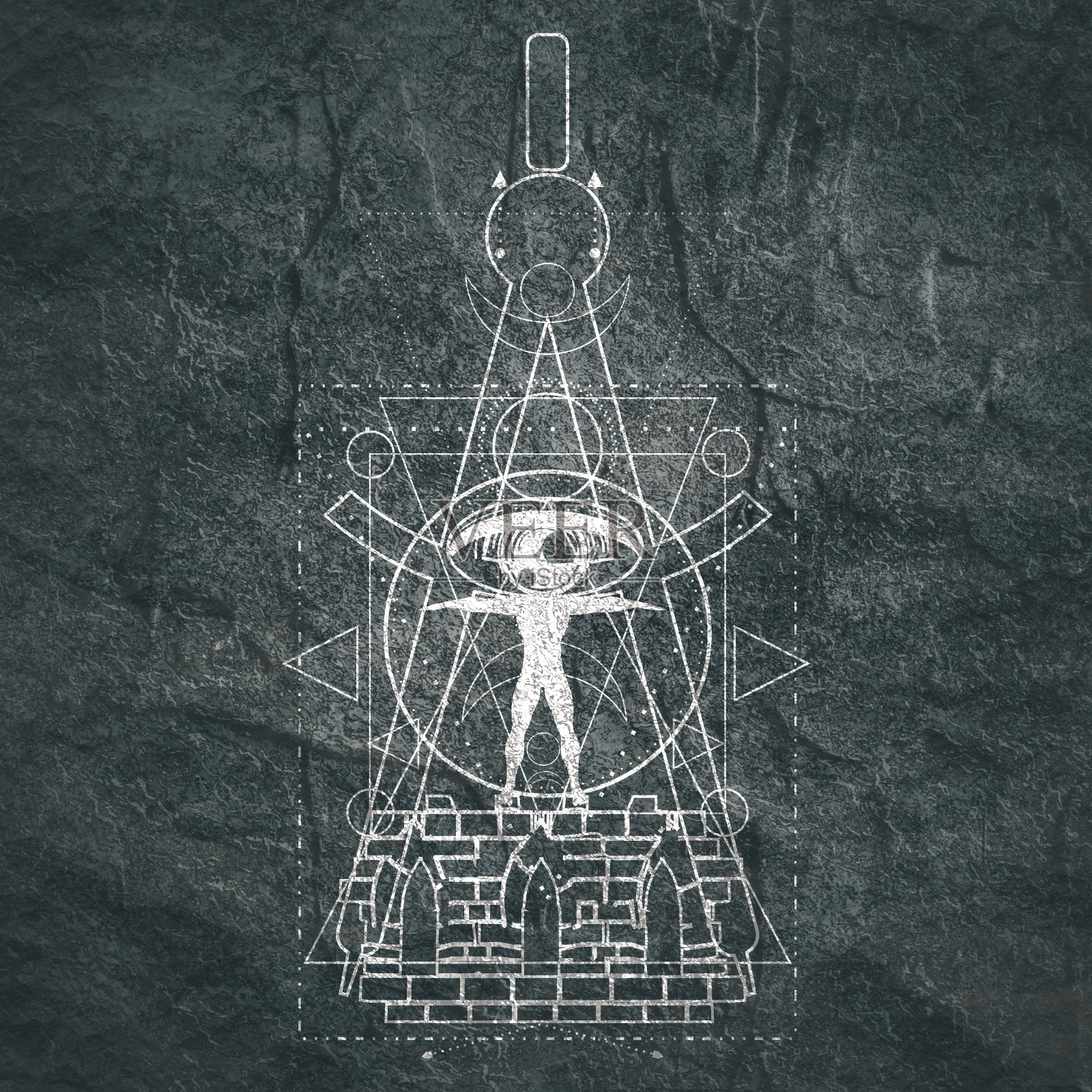 神秘的神秘象征。插画图片素材