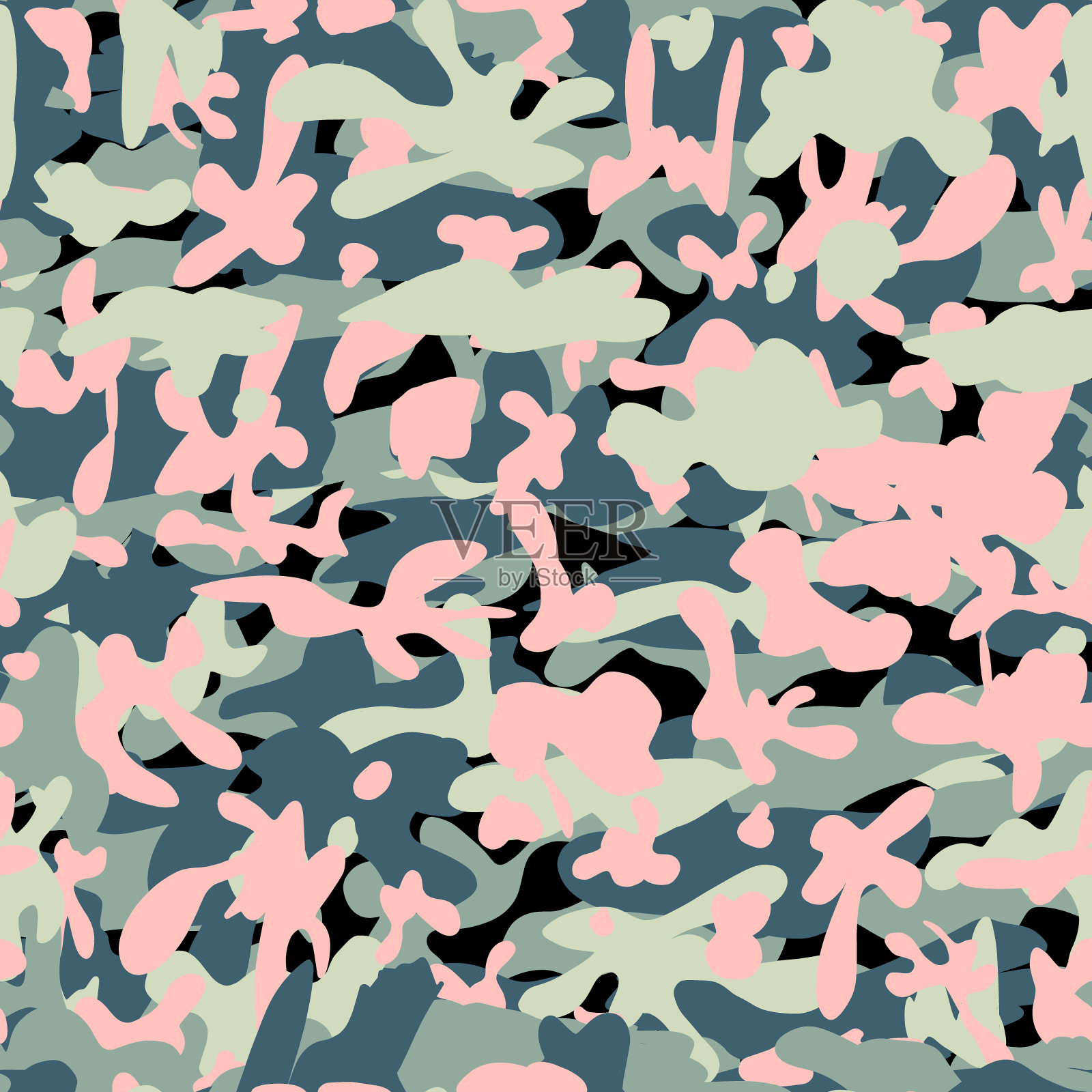 无缝的迷彩服插画图片素材