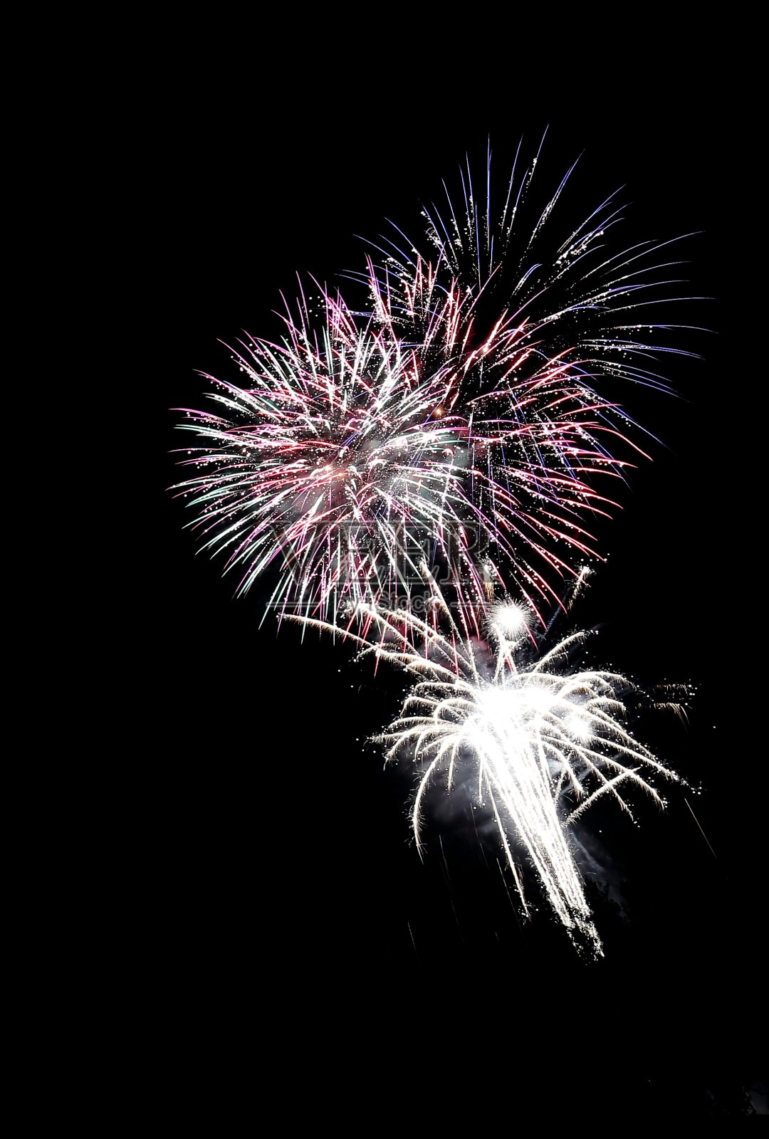 日本冈山的烟花照片摄影图片