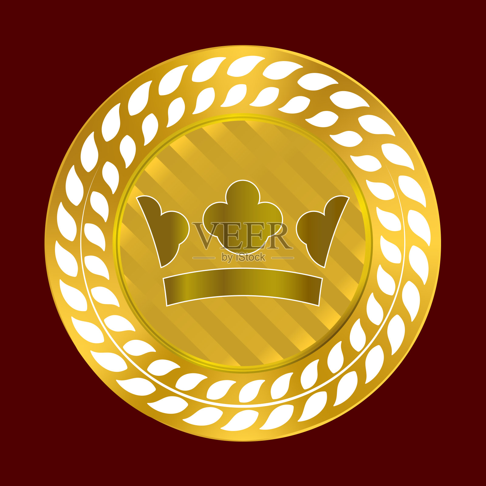 金冠密封。优质标签优质背景。插画图片素材