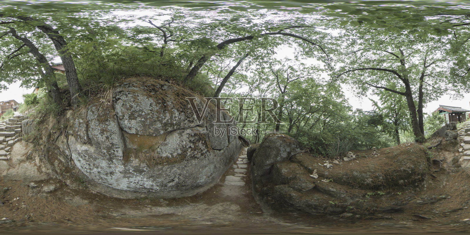 正邦寺360度全无缝球形全景。照片摄影图片