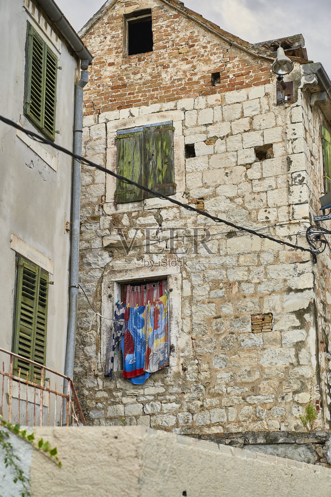 斯普利特市的街道。克罗地亚照片摄影图片