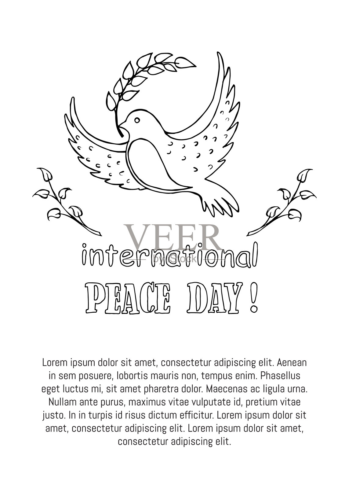 国际和平日媒介插画海报插画图片素材