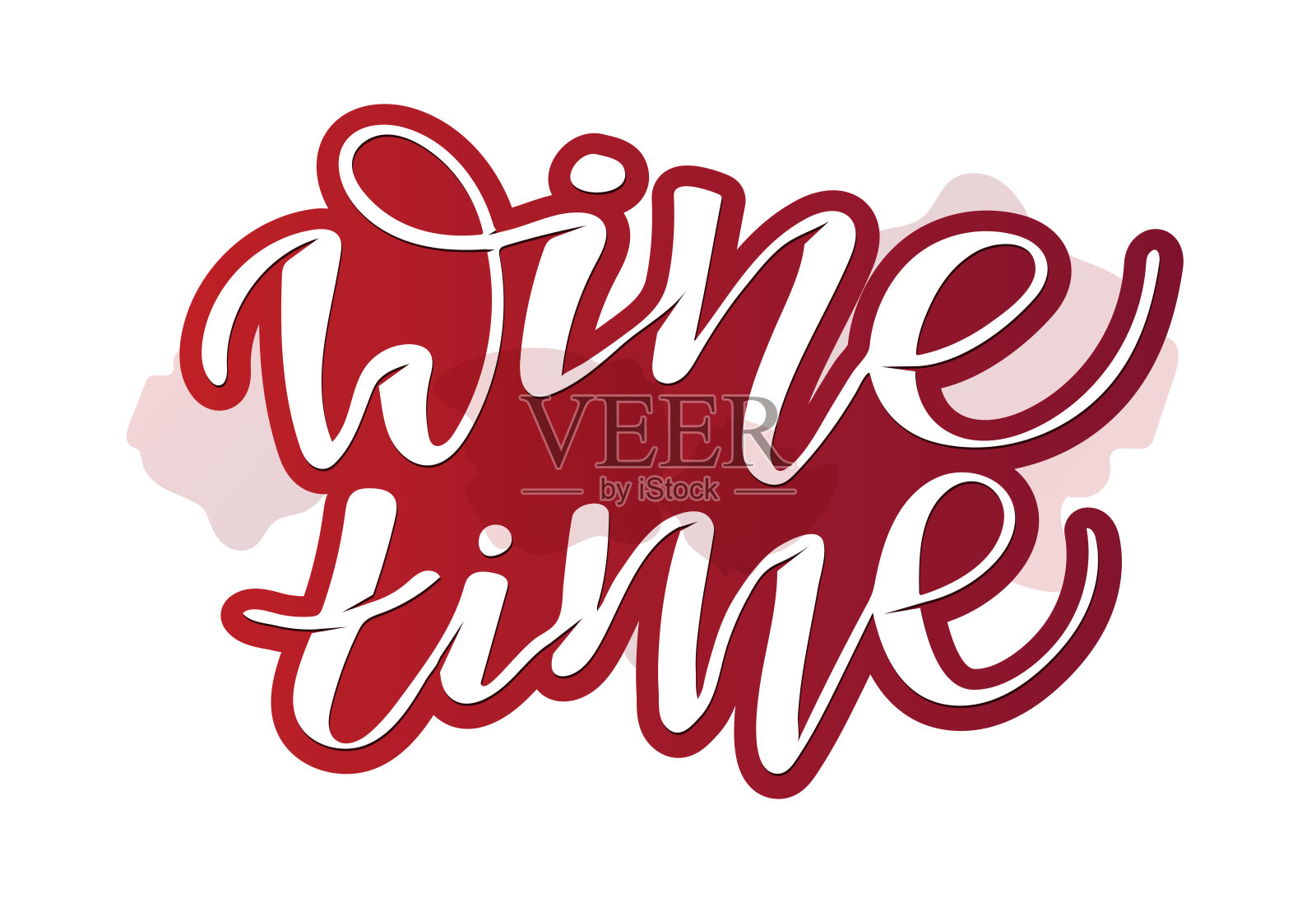 但酒第一次-酒时间-可爱的手绘涂鸦字母模板海报横幅艺术插画图片素材