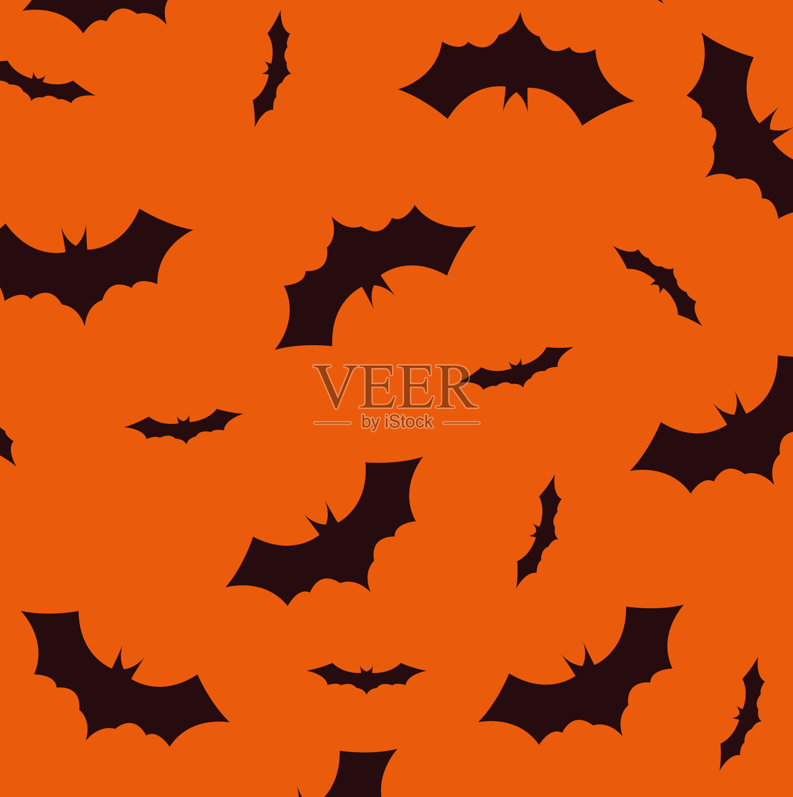 万圣节蝙蝠图案背景插画图片素材
