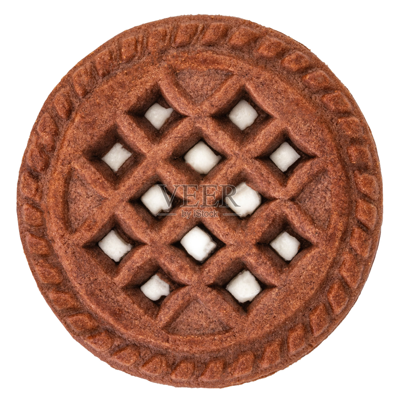 巧克力曲奇孤立在白色背景照片摄影图片