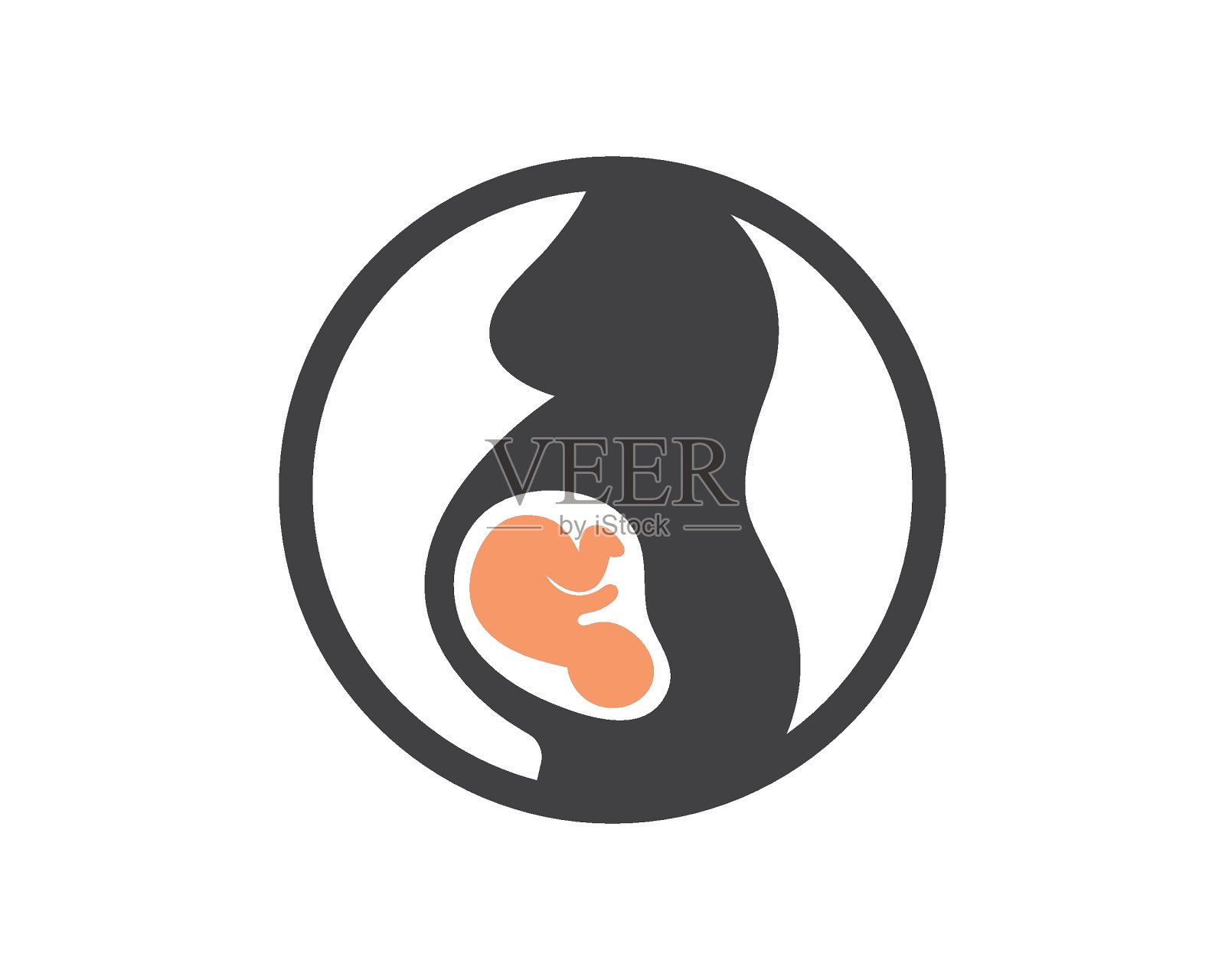 美女孕妇矢量图标插画图片素材