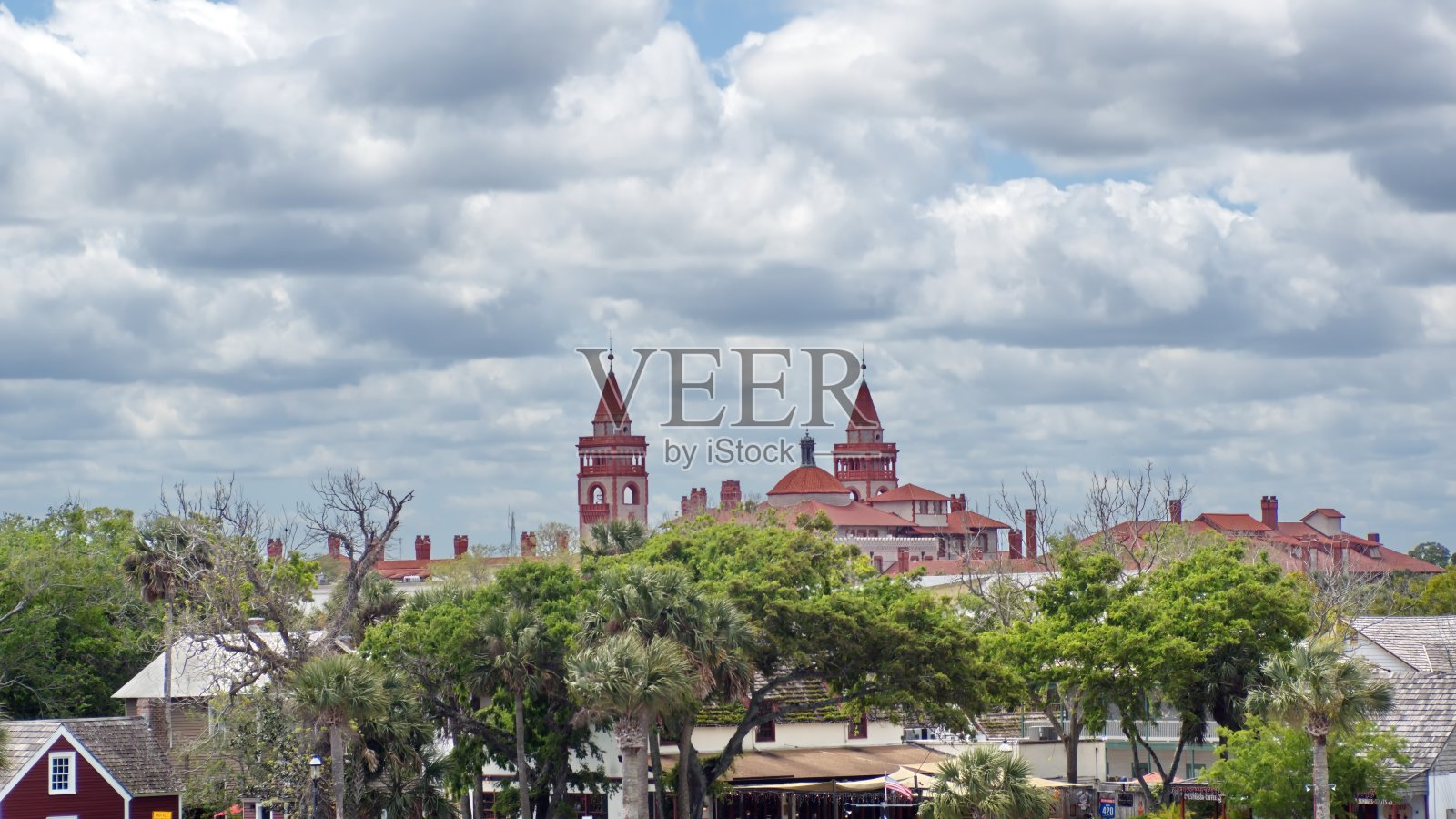 俯瞰弗拉格勒学院和圣奥古斯丁照片摄影图片