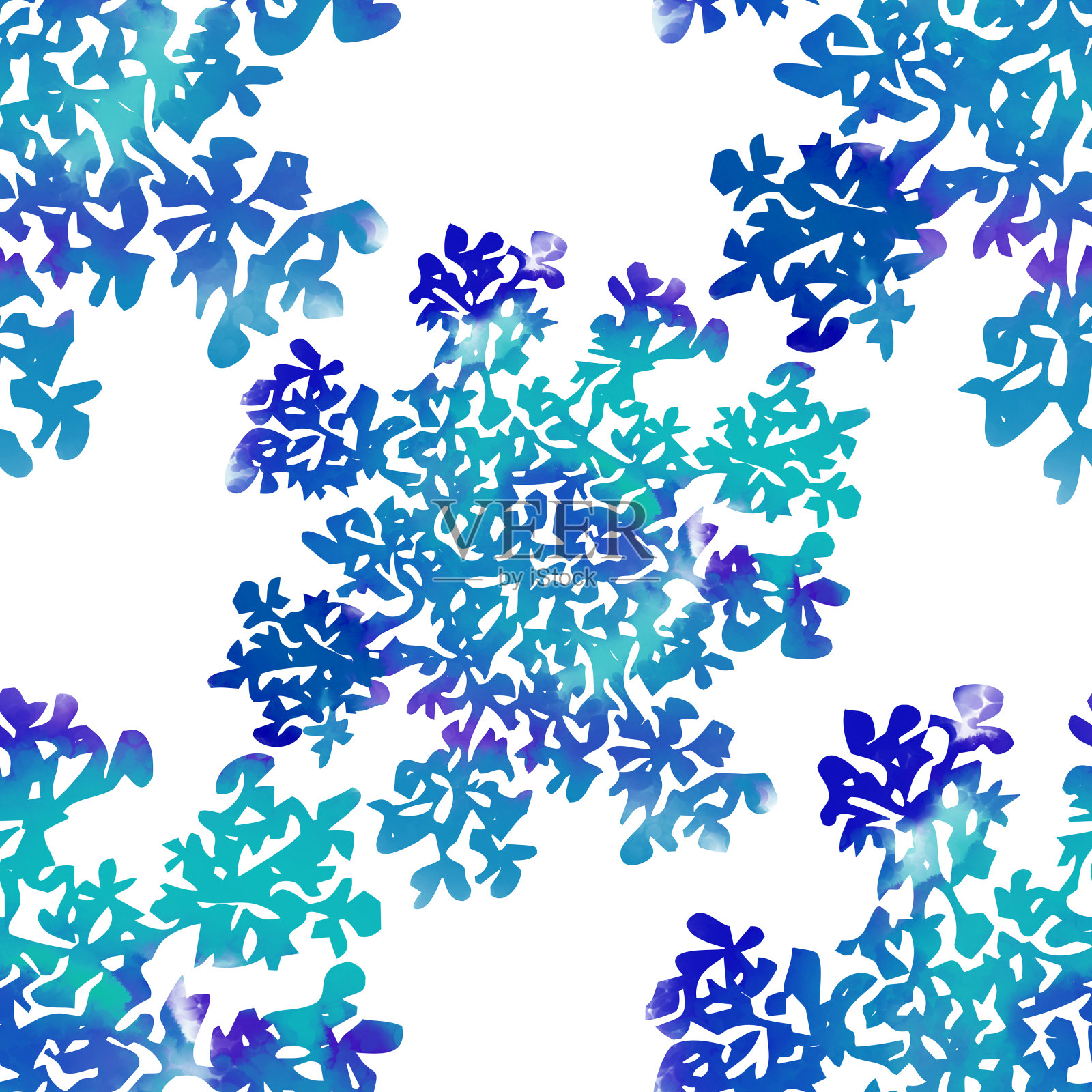 装饰元素1 .无缝图案。插画图片素材