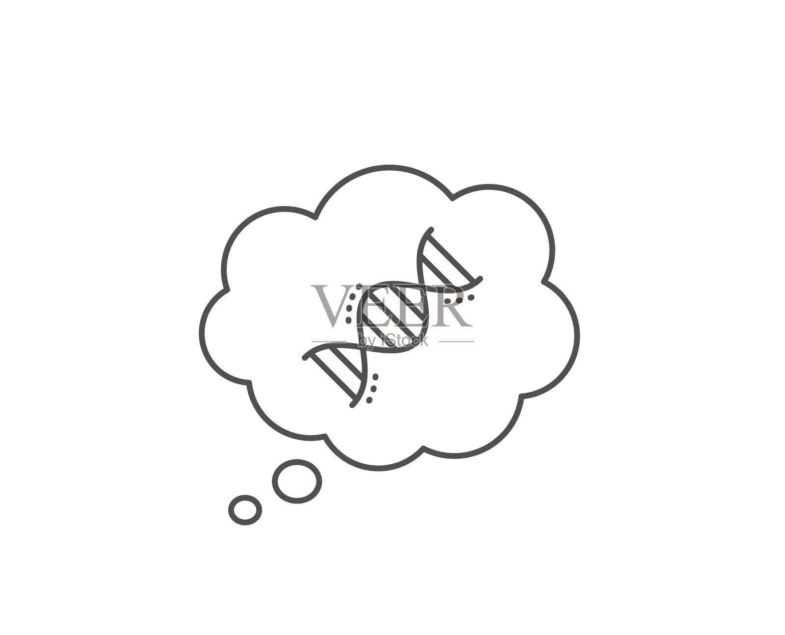 化学dna线图标。实验室分析的信号。向量插画图片素材