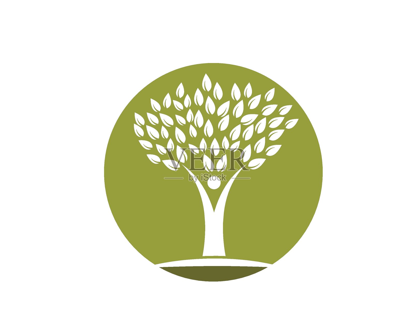 家族树标志模板矢量插图设计元素图片