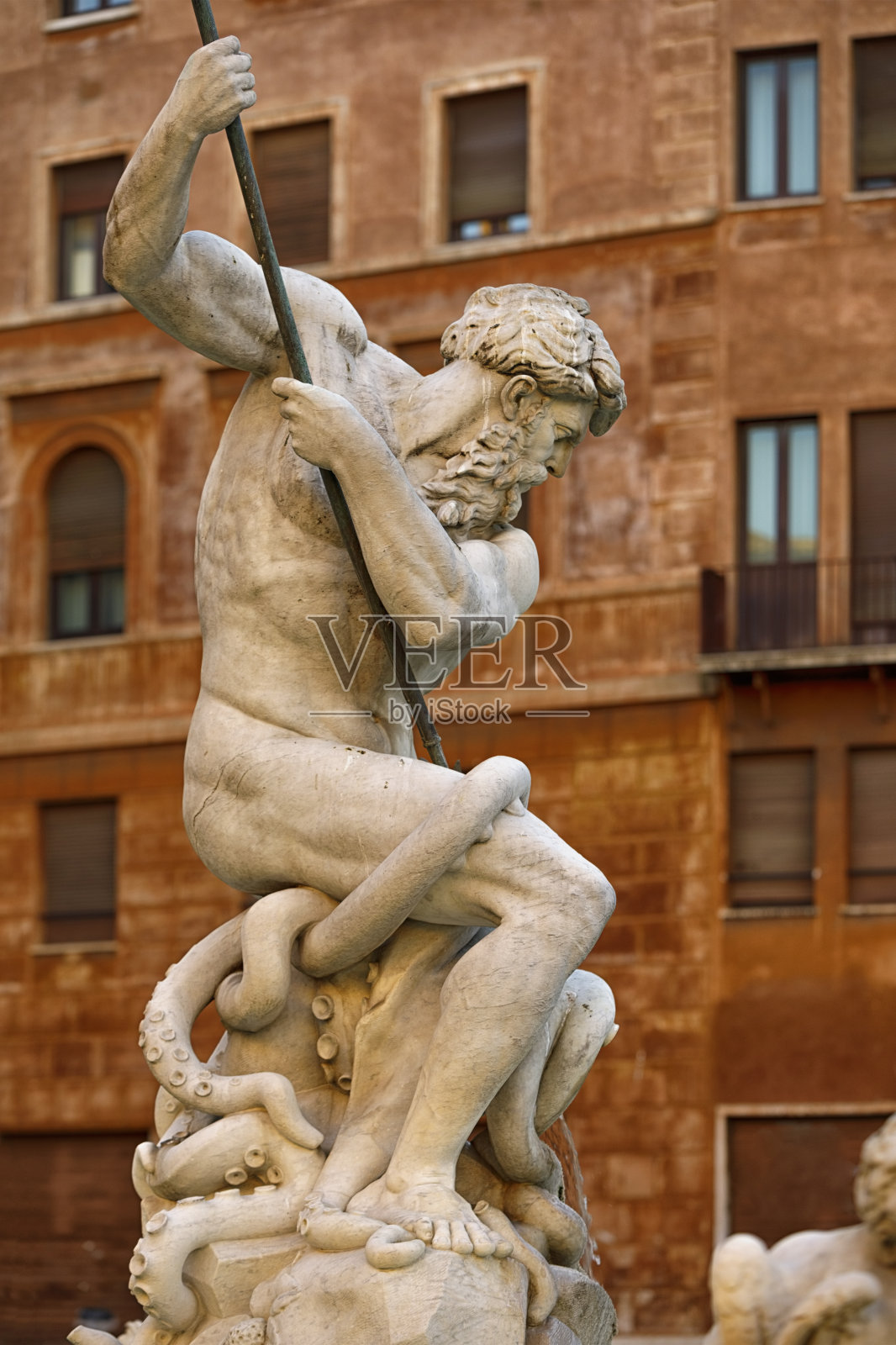 内图诺喷泉，纳沃纳广场，罗马，意大利照片摄影图片