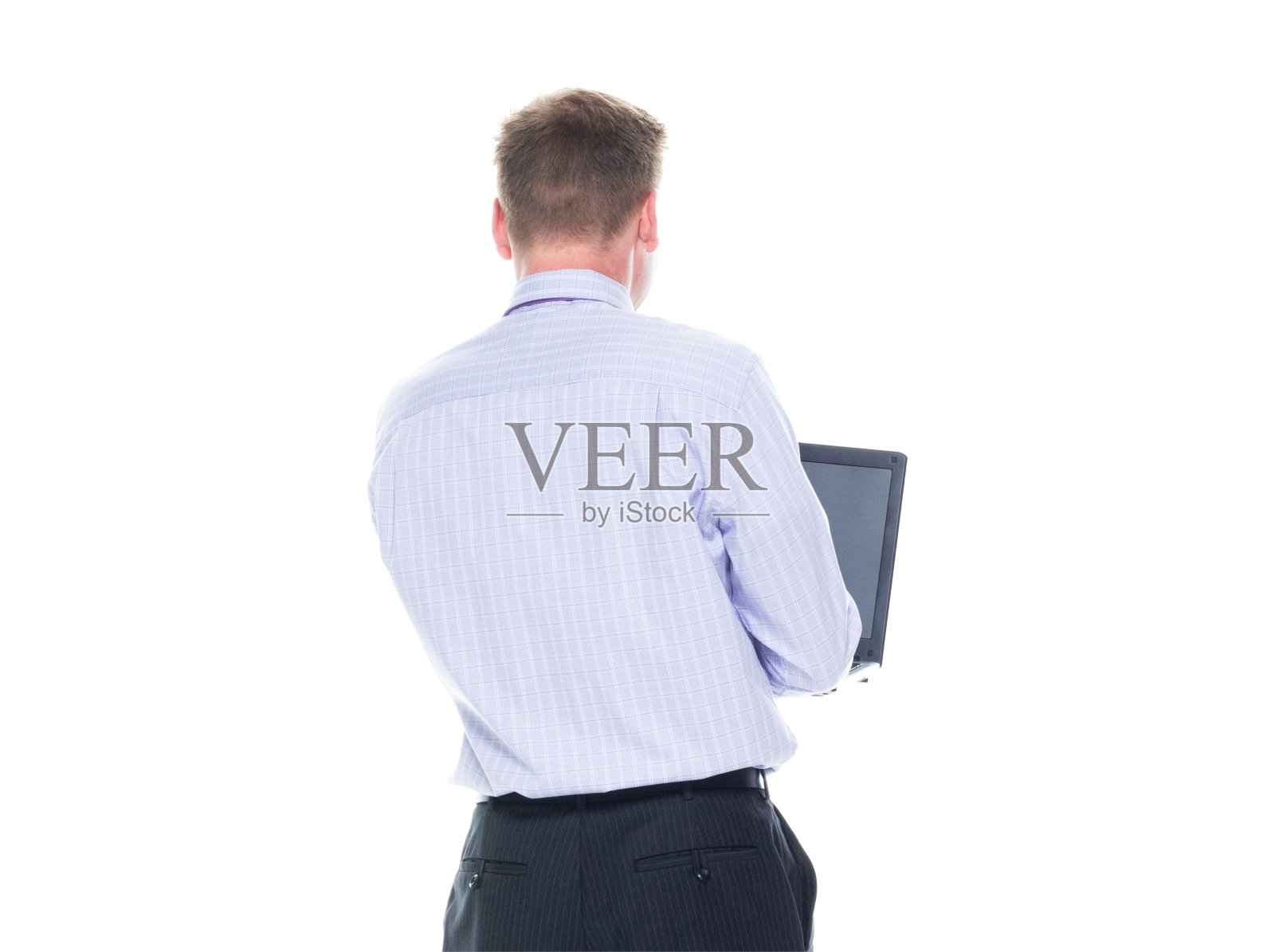 英俊的商人穿着漂亮的衣服-使用笔记本电脑照片摄影图片