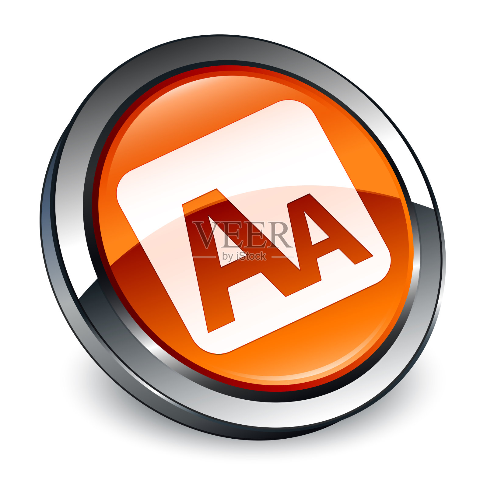 字体大小方框图标3d棕色圆形按钮图标素材