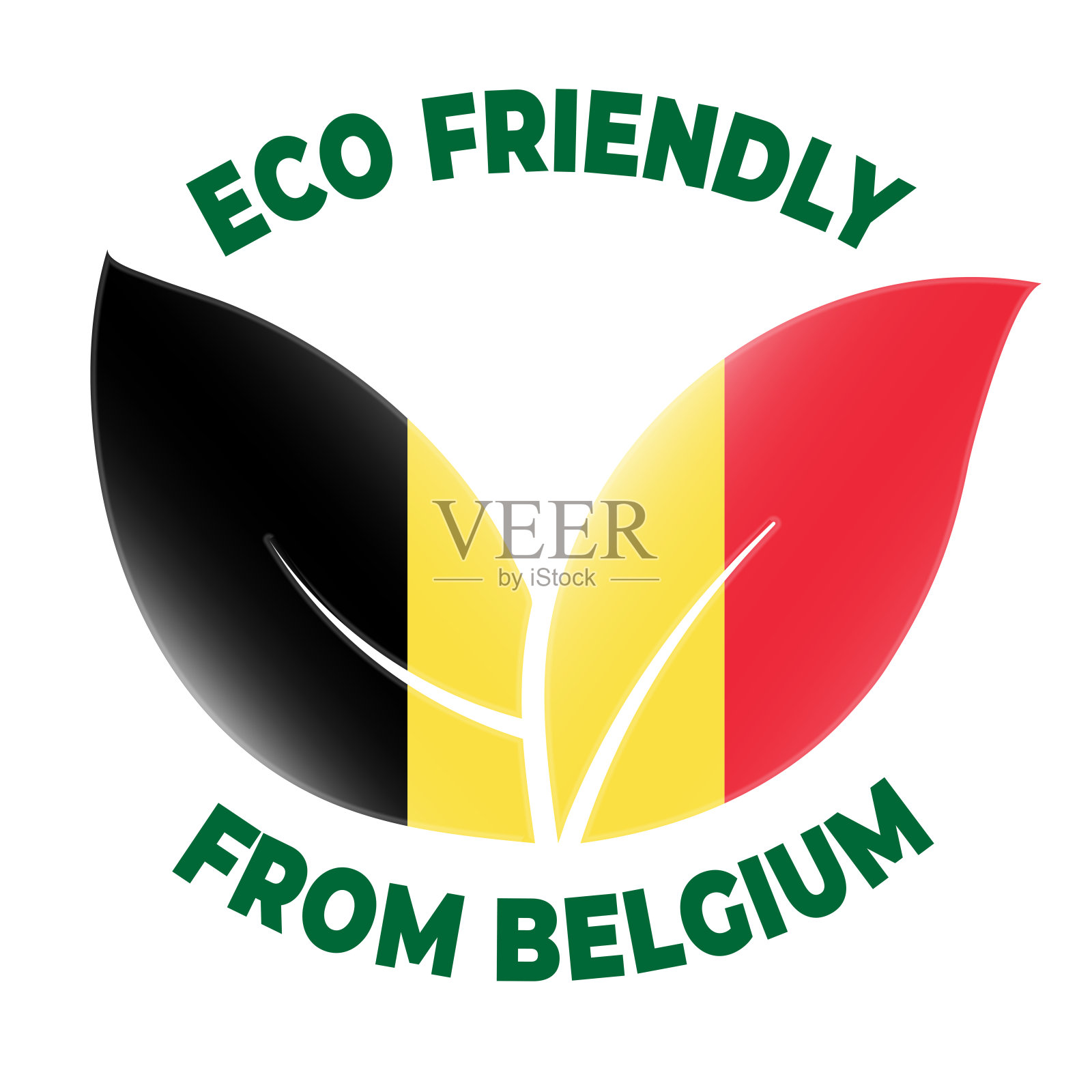 来自比利时的环保徽章。插画图片素材