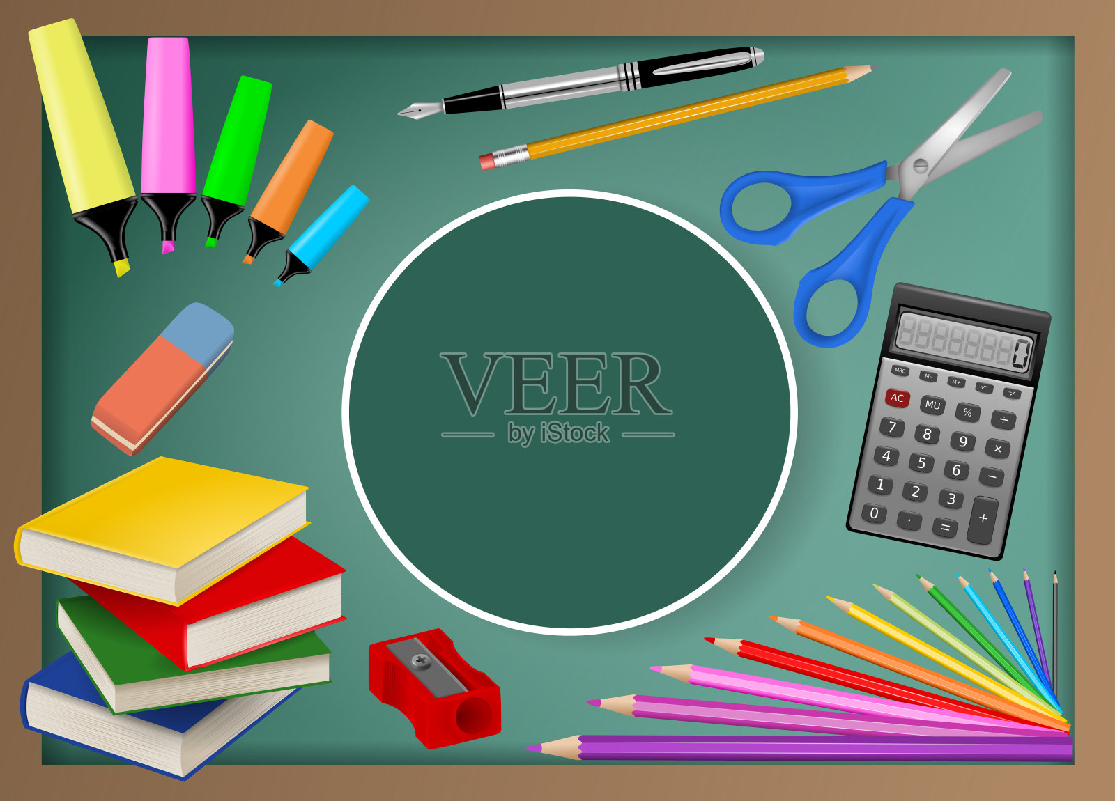 返回学校背景插画图片素材