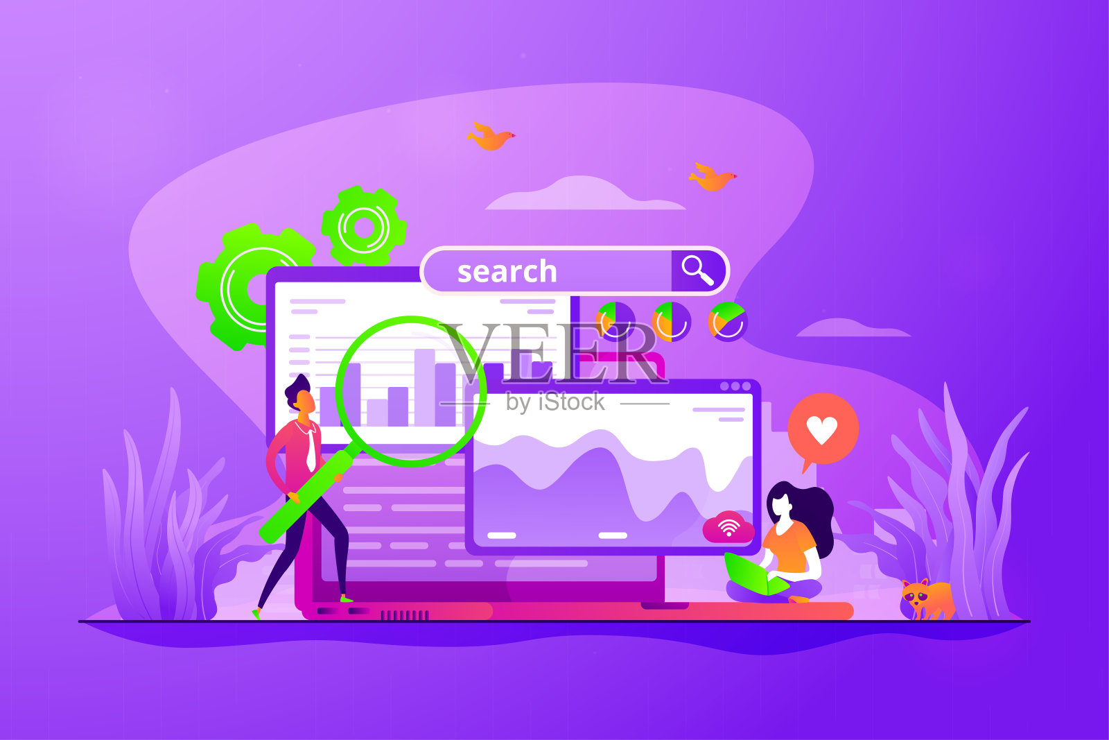 SEO优化概念矢量插图插画图片素材