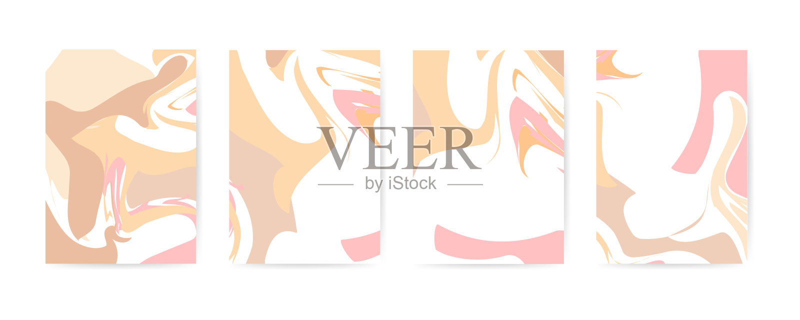 设置大理石抽象封面设计。现代流体颜色背景。插画图片素材