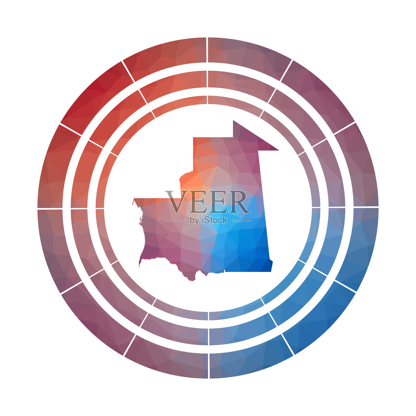 毛里塔尼亚徽章。插画图片素材