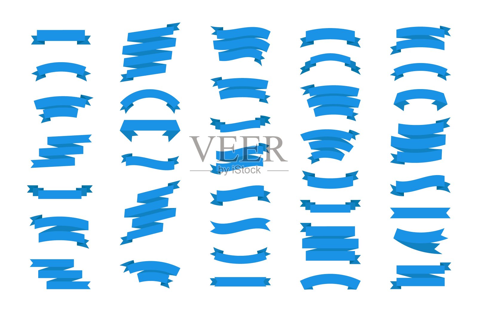 平面向量丝带。插画图片素材