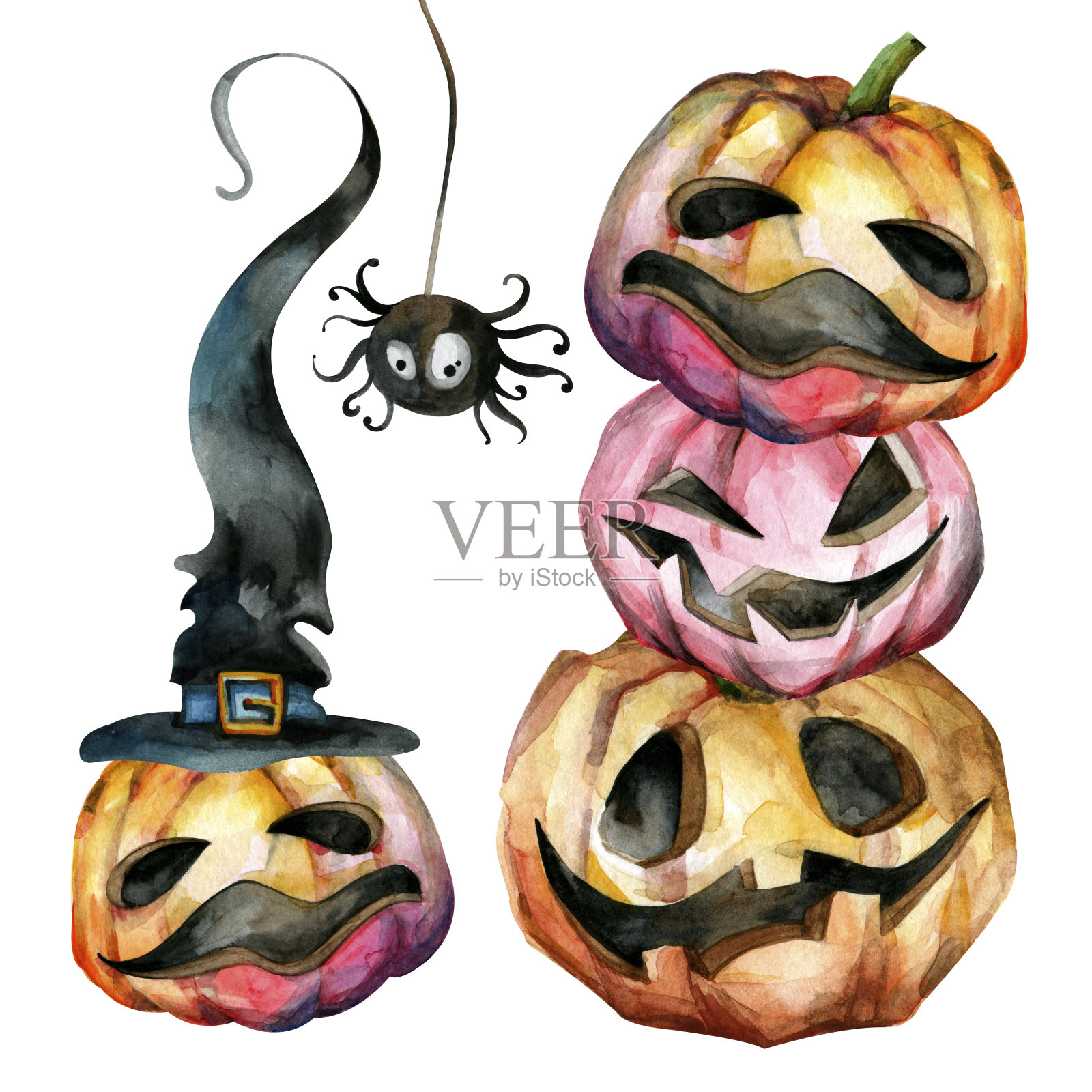 万圣节秋天的节日。插画图片素材