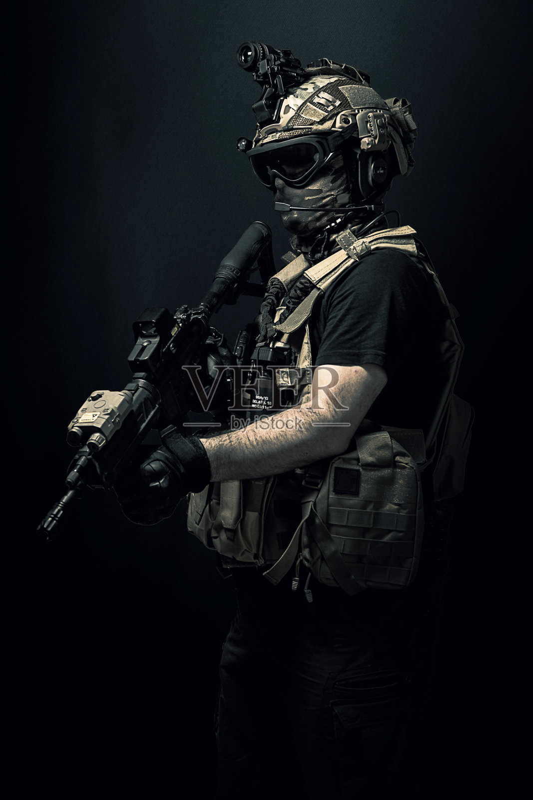 特种部队士兵，军事概念照片摄影图片