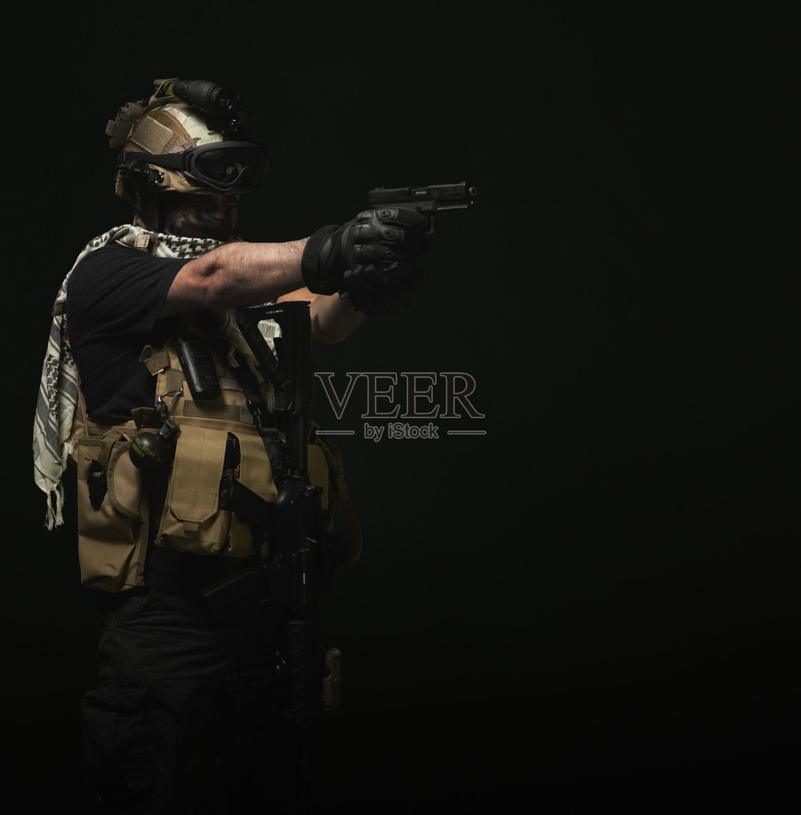 特种部队士兵，军事概念照片摄影图片