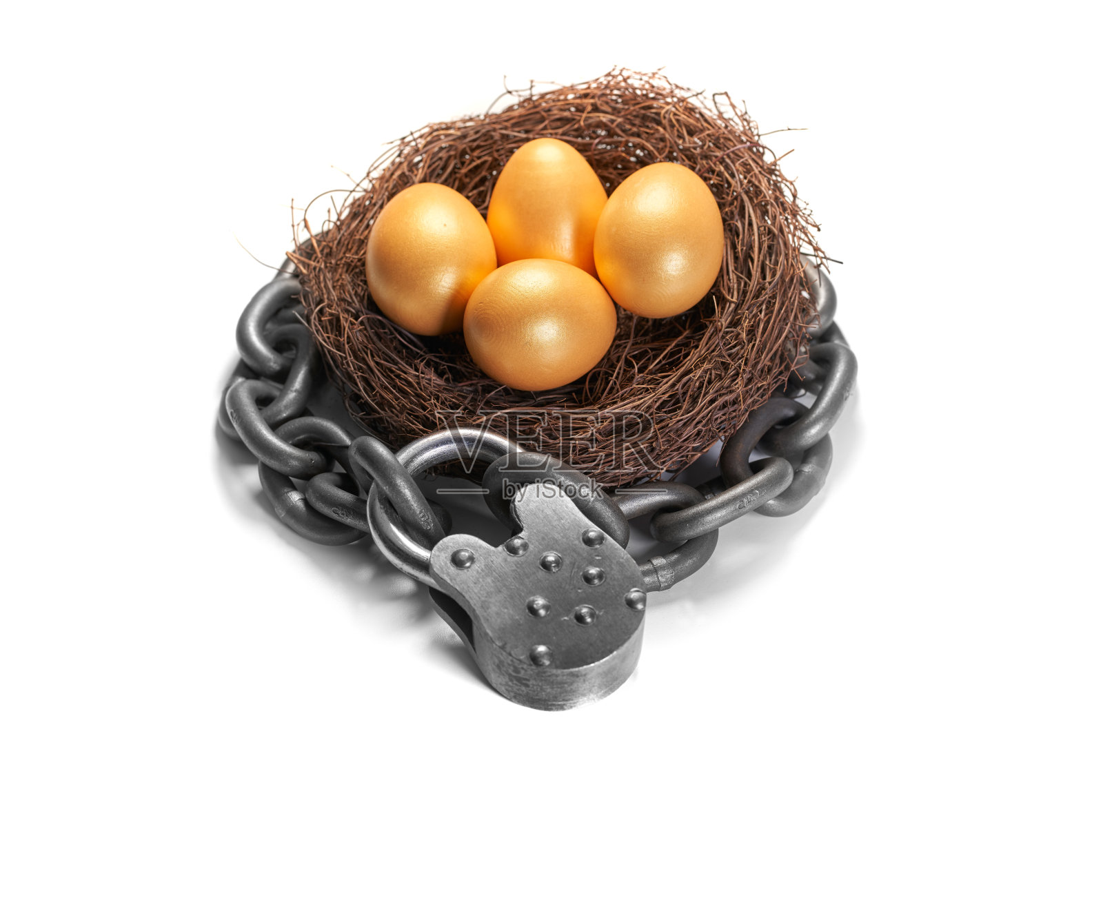 金蛋燕窝，链锁概念退休照片摄影图片