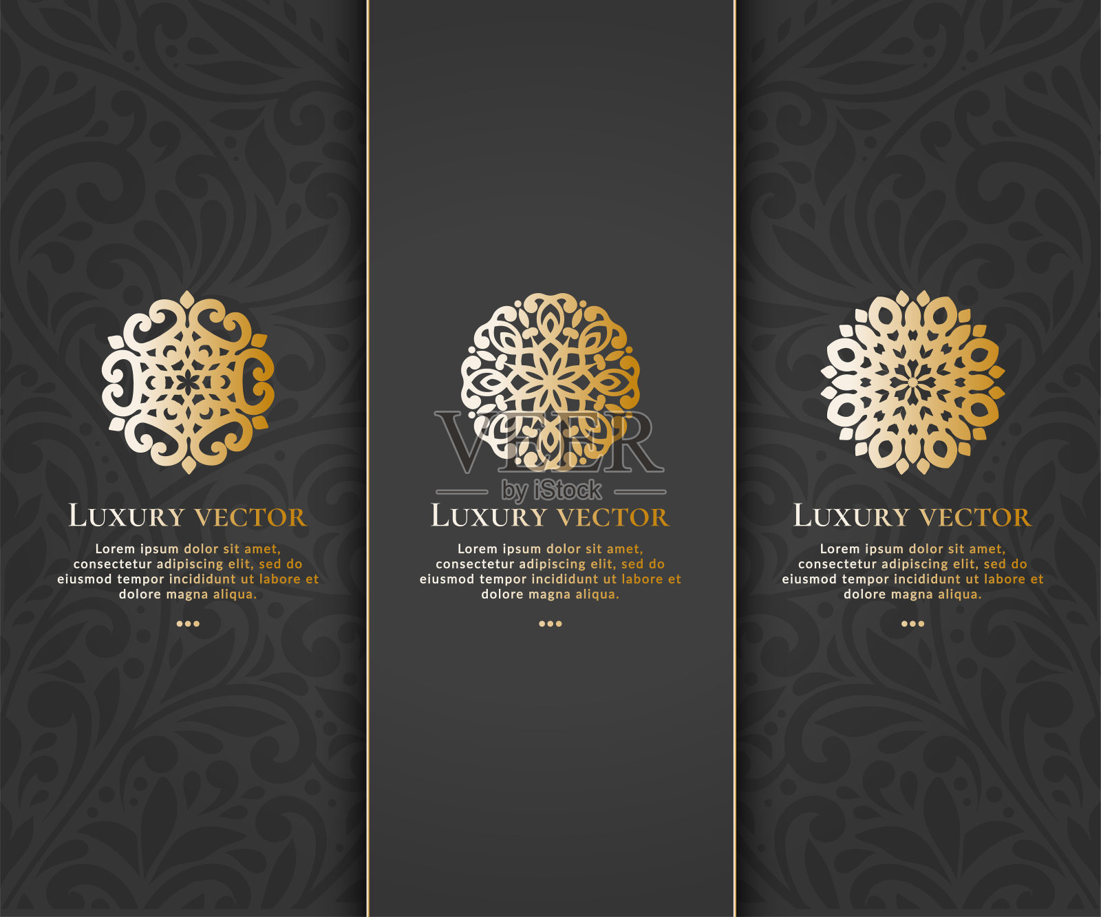 向量集徽章优雅，经典的元素。可用于标识和字母组合。非常适合邀请，传单，菜单，小册子，背景或任何想要的想法。插画图片素材