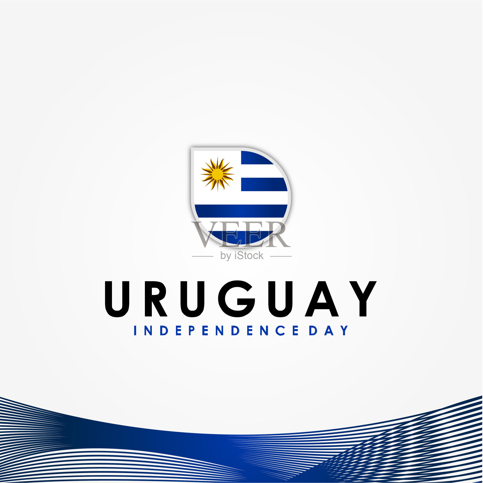 乌拉圭独立日矢量设计模板插画图片素材