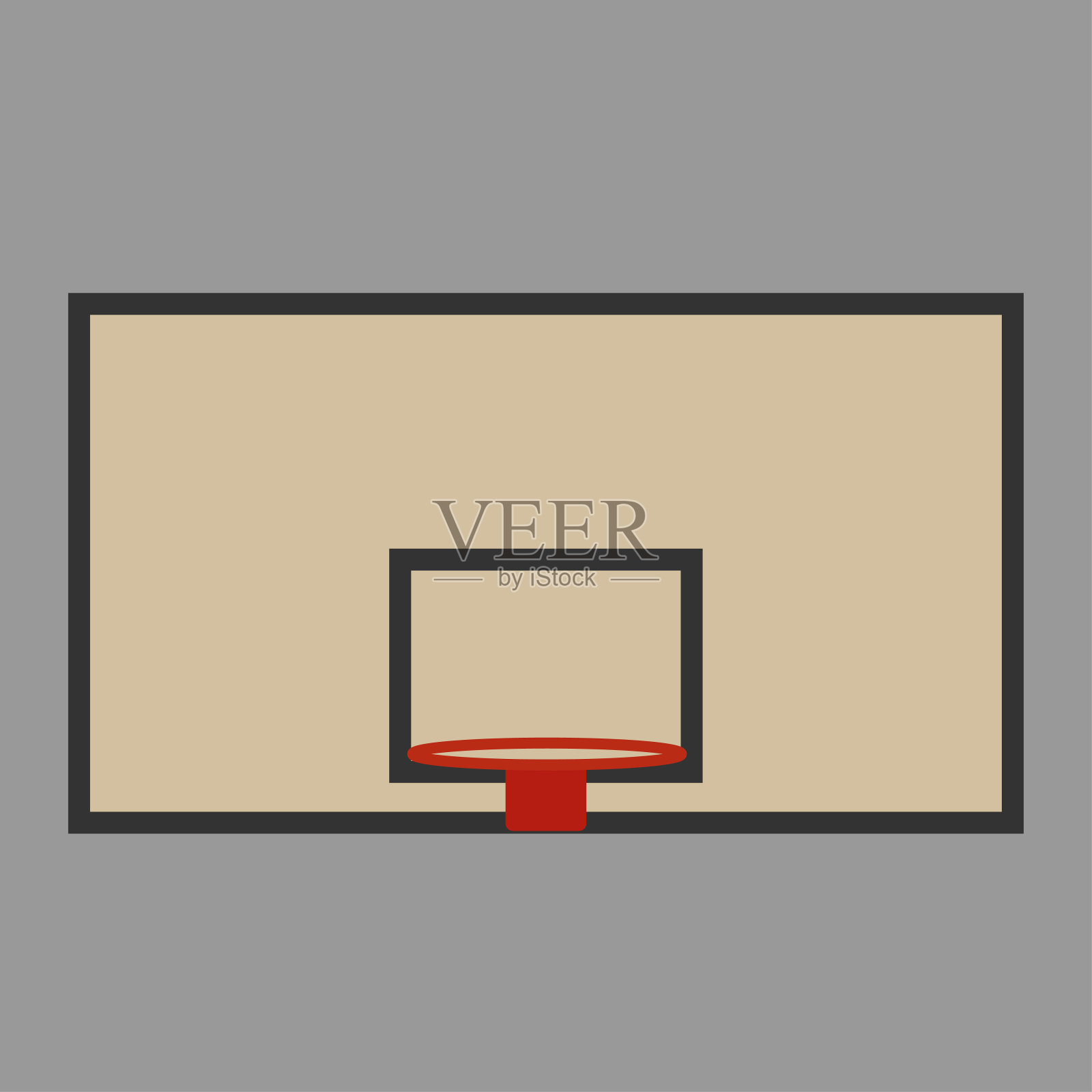 篮筐盾牌和篮筐插画图片素材