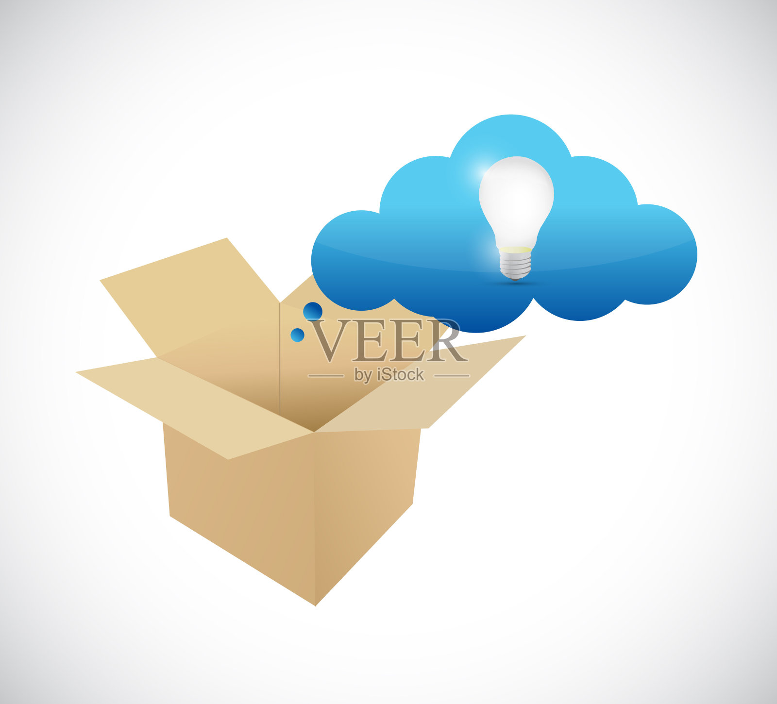 盒子里的想法插画图片素材