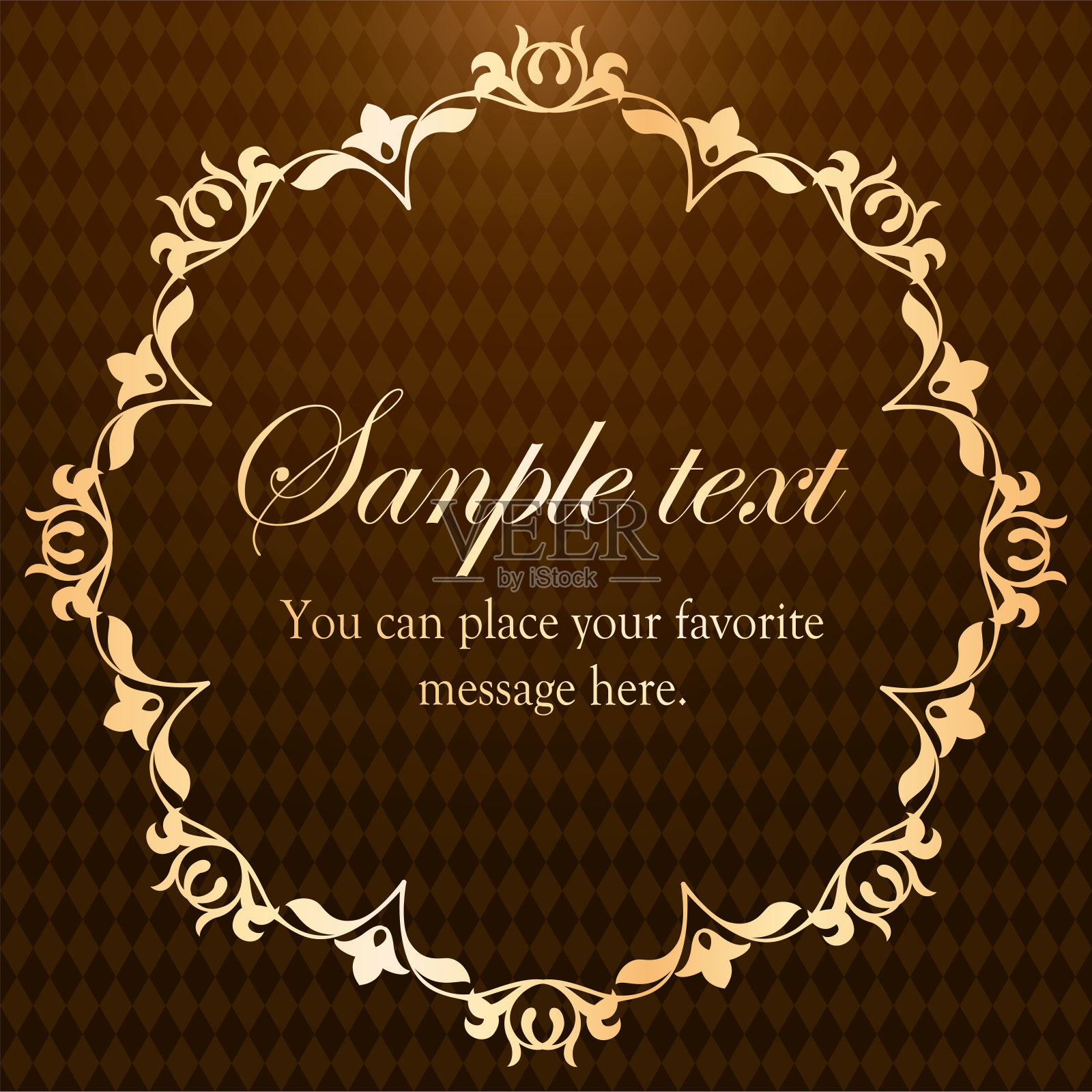 矢量集复古元素的设计。装饰框架，边界，分隔，横幅，箭头，字母，角，正方形，标志模板。梨和花小插画。高档黄金风格插画图片素材