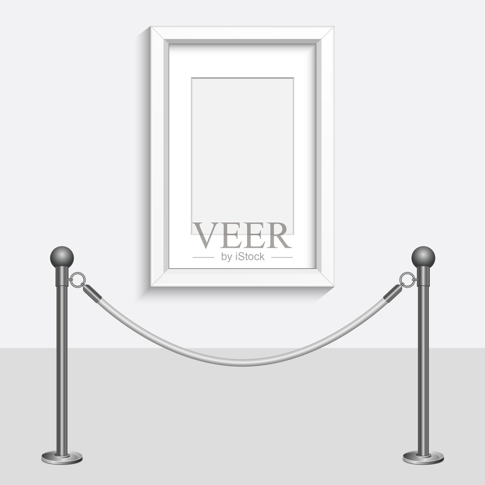 现实的相框矢量设计插图孤立在灰色的背景插画图片素材
