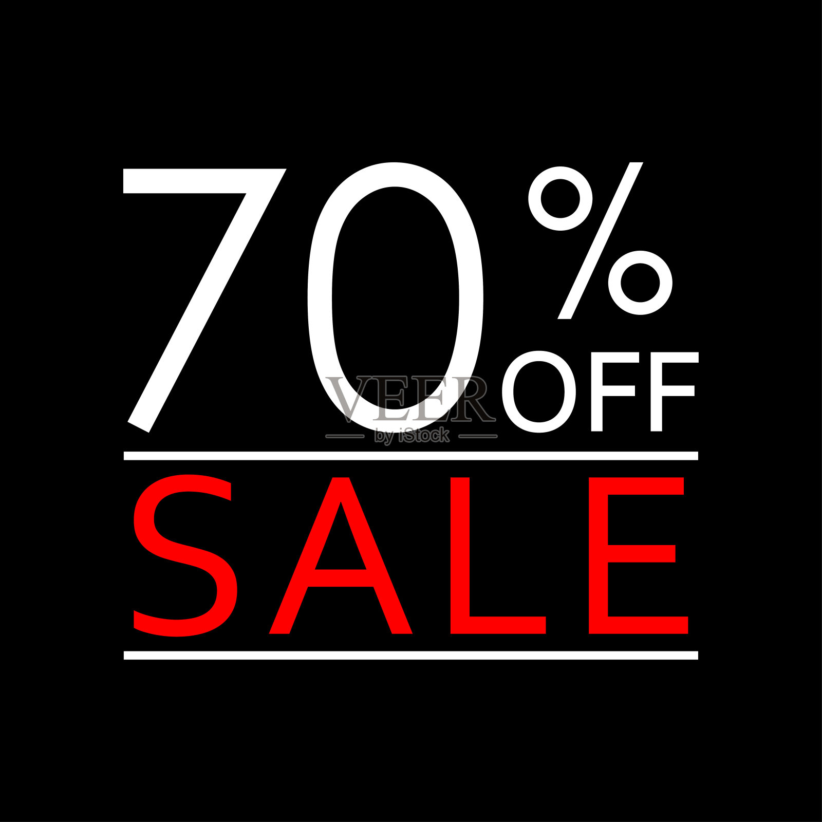 打70%。销售和折扣价格图标。销售标签设计模板。矢量插图。设计元素图片