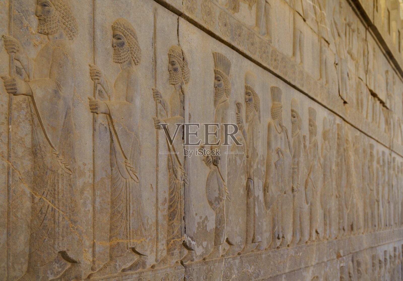 伊朗设拉子波斯波利斯古城的雕刻照片摄影图片