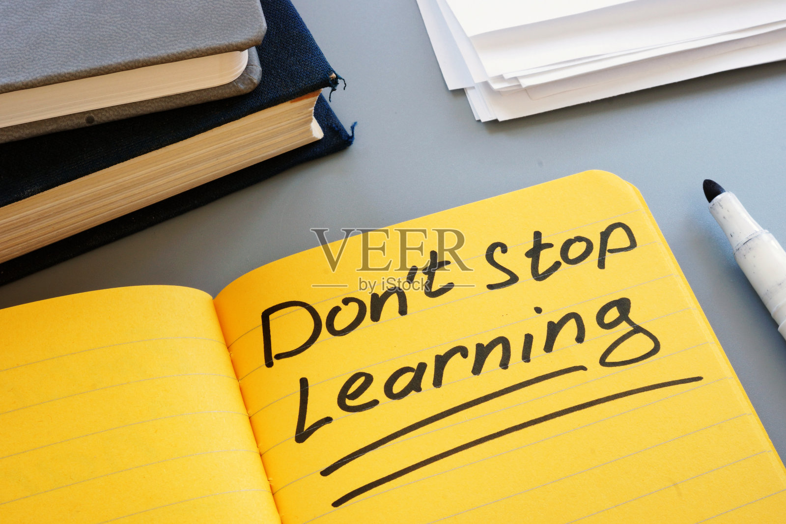 概念手写文本显示不要停止学习照片摄影图片