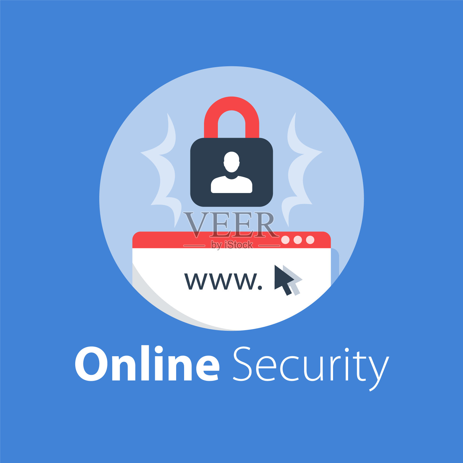 网络安全，安全上网，杀毒软件，数据保护插画图片素材