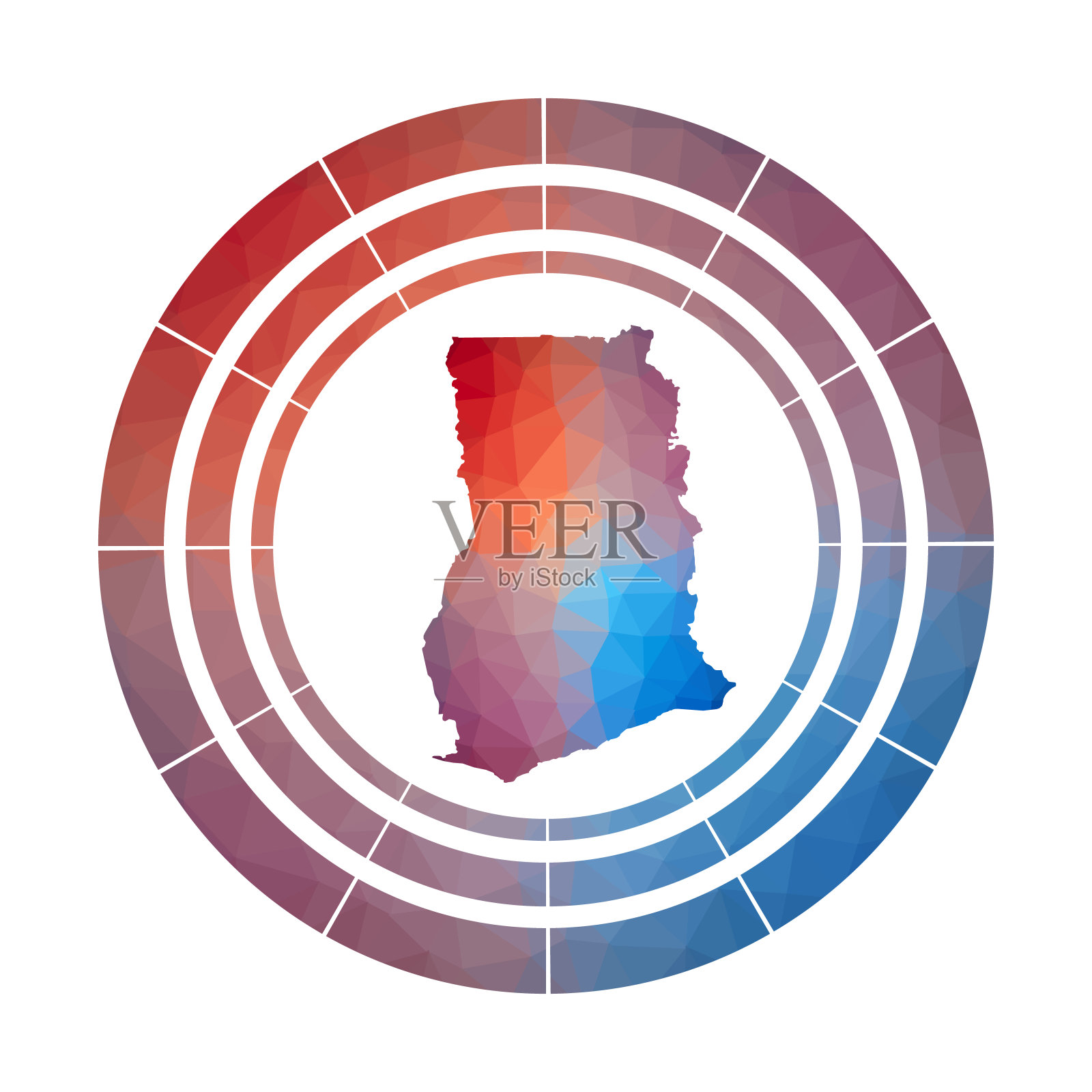 加纳徽章。插画图片素材