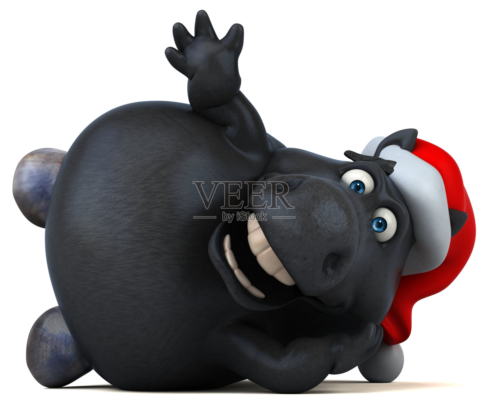 有趣的马- 3D插图照片摄影图片