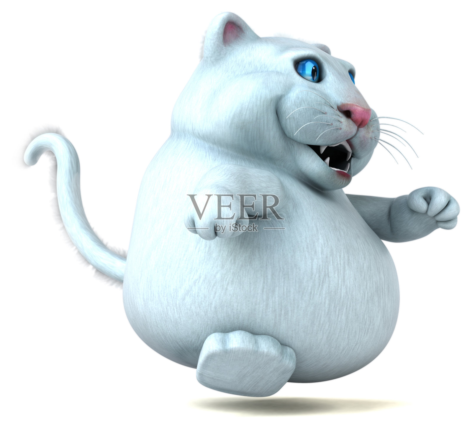 有趣的猫- 3D插图照片摄影图片