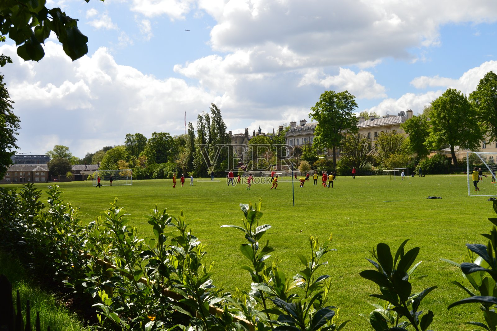 在圣詹姆斯公园的Rugbi照片摄影图片