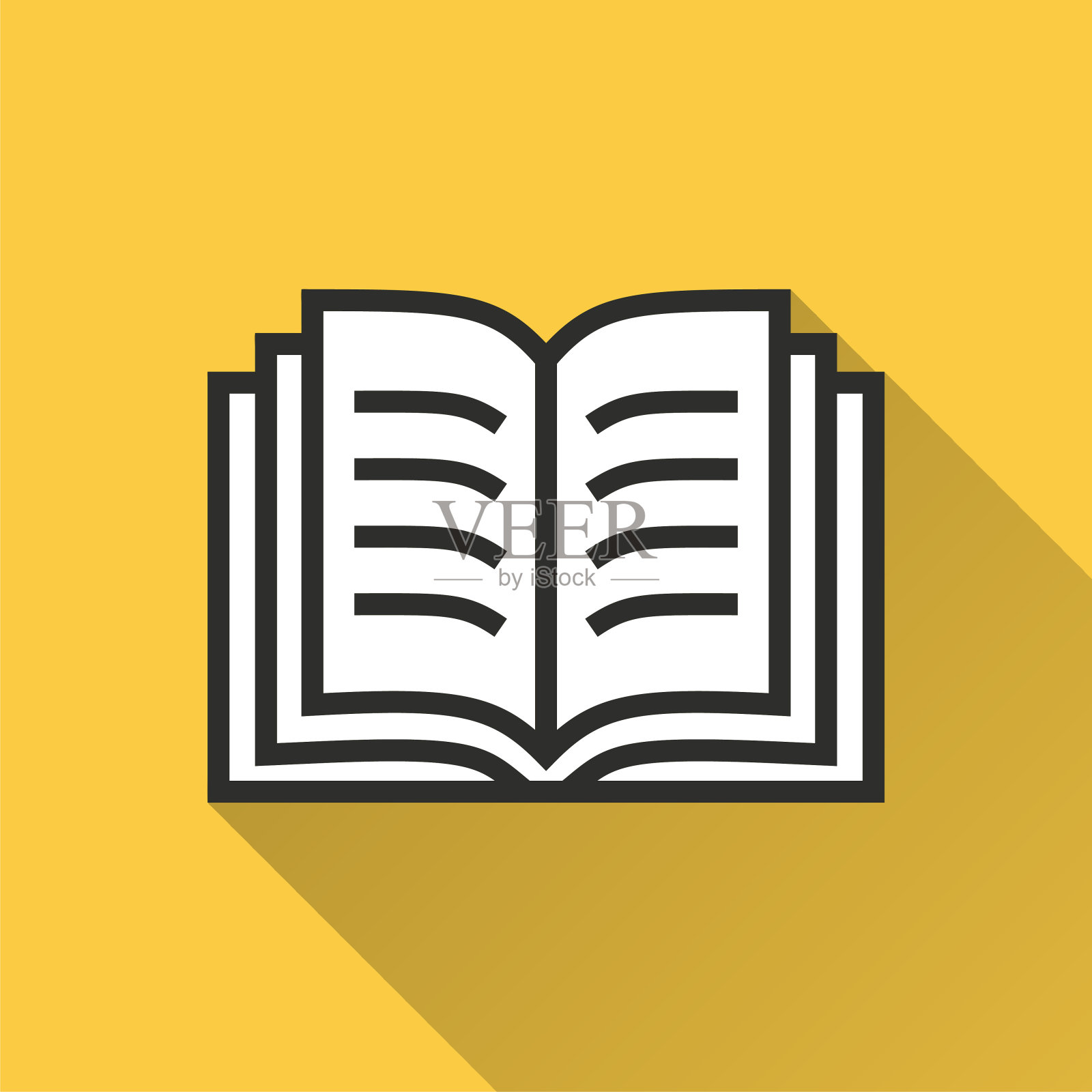 书-矢量图标的图形和网页设计。插画图片素材