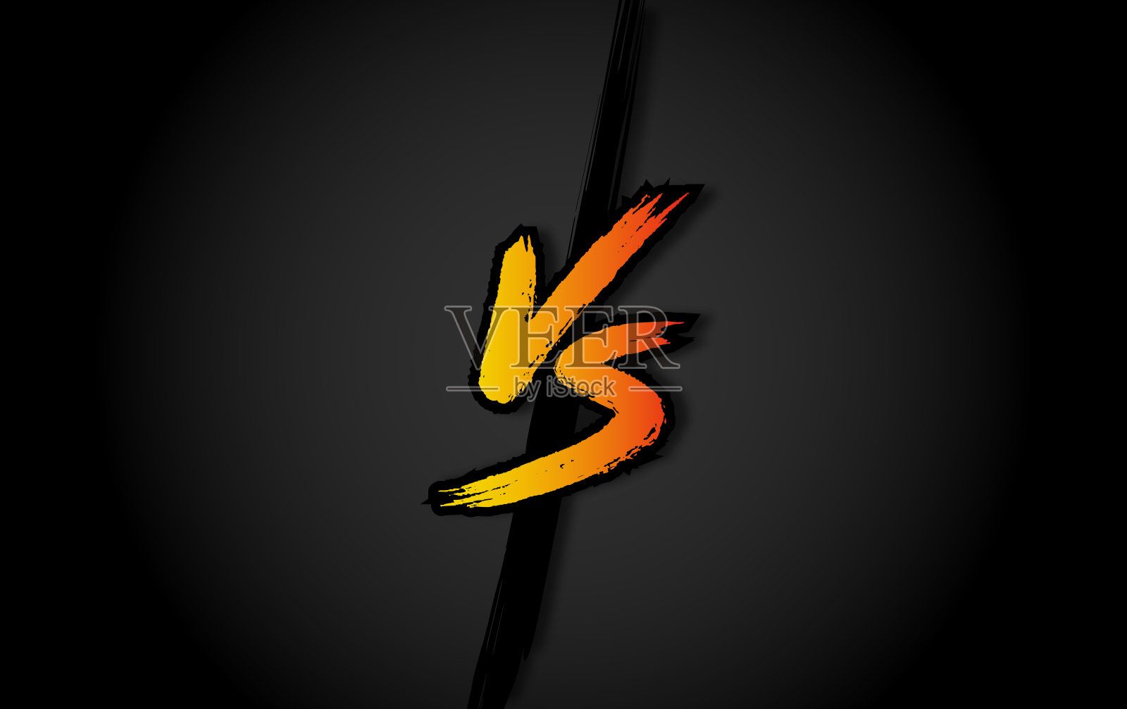 VS.字母标志。战斗vs比赛，游戏插画图片素材