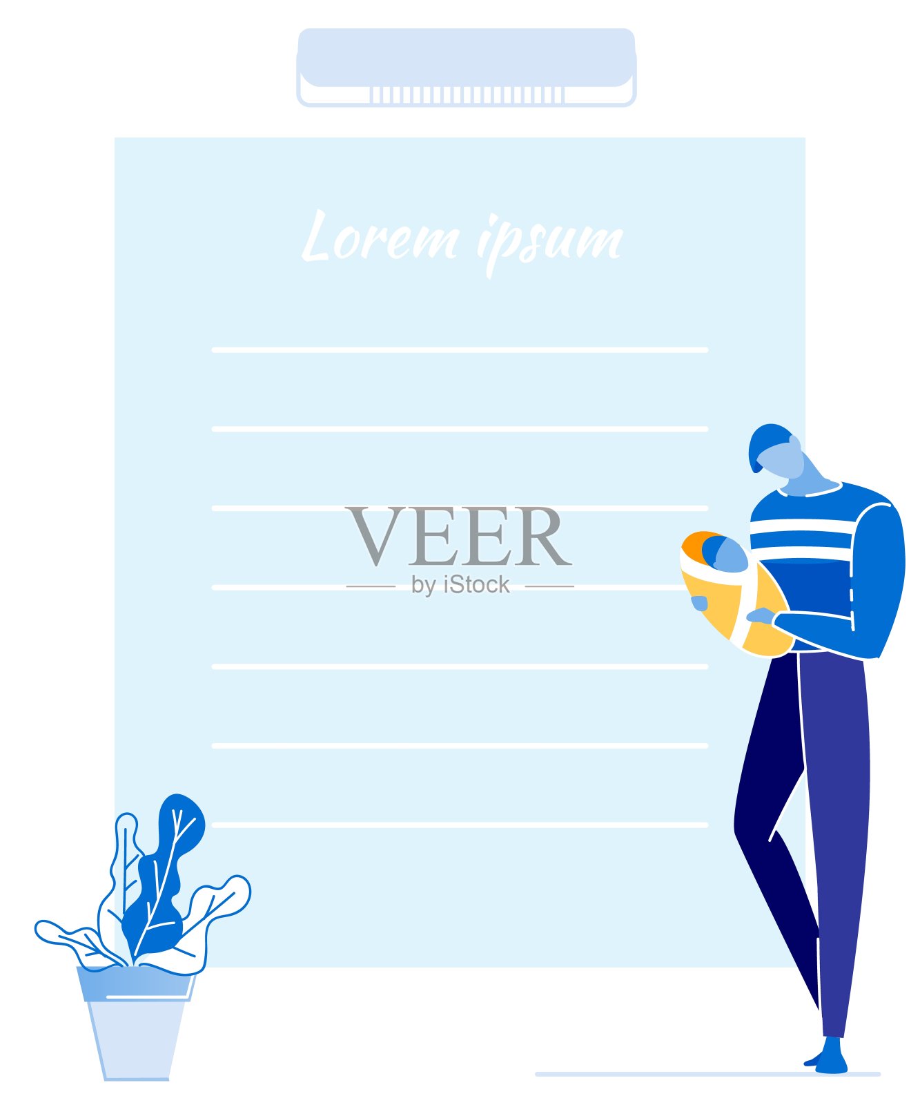 有新生儿信息的医疗报告设计模板素材