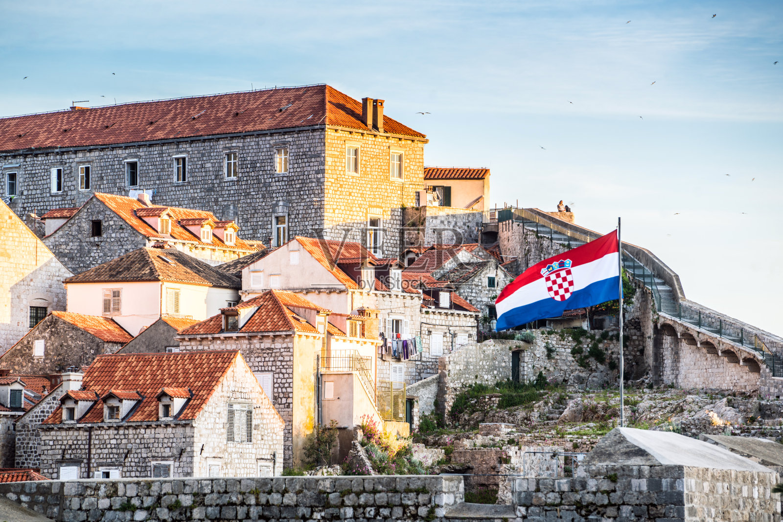 杜布罗夫尼克的洛夫里耶纳克要塞照片摄影图片