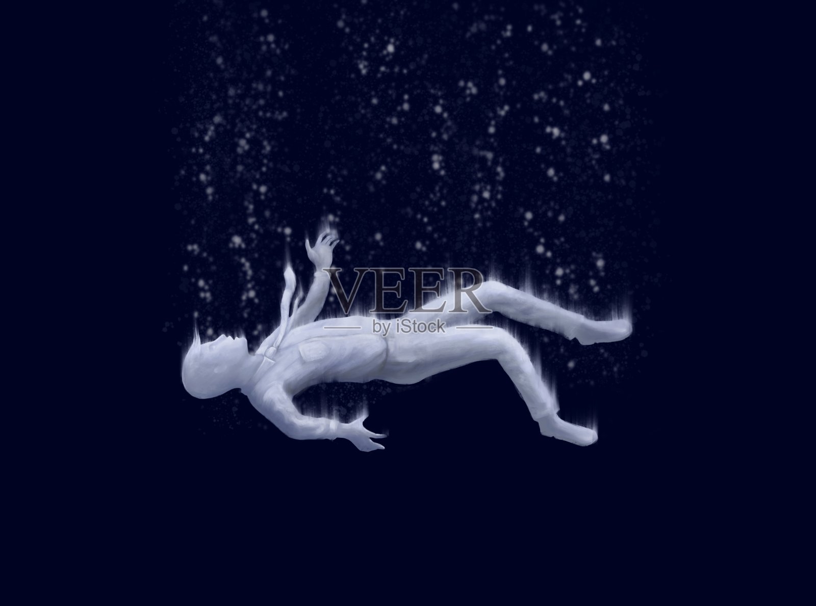 溺水的商人设计元素图片