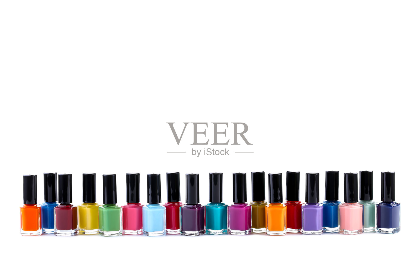 指甲油瓶孤立在白色背景上照片摄影图片