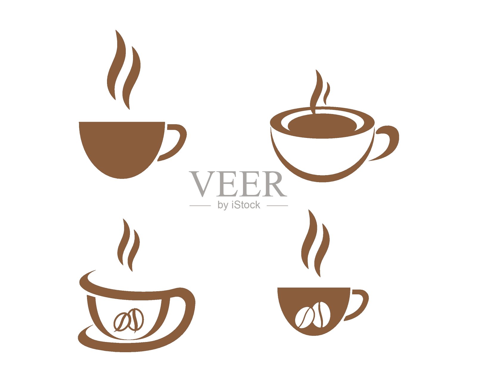 咖啡杯标识模板矢量图标插画图片素材